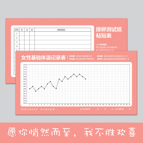 基础体温记录排卵试纸记录12张
