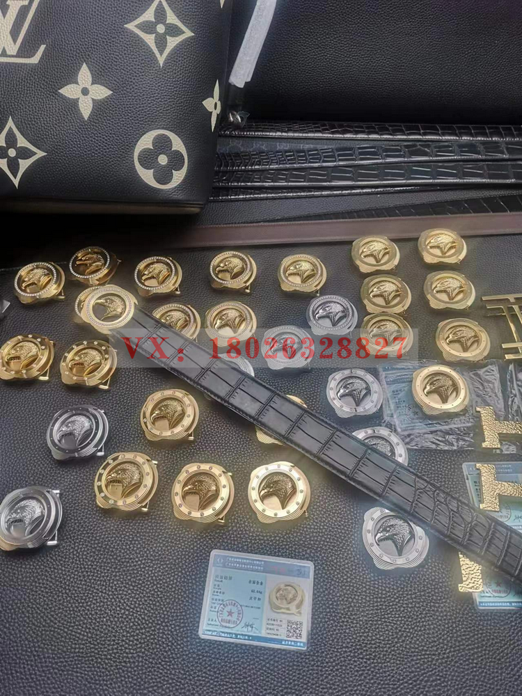 史蒂芬劳.尼治鹰头男士尼罗鳄鳄鱼皮皮带高端奢侈品真皮无头腰带