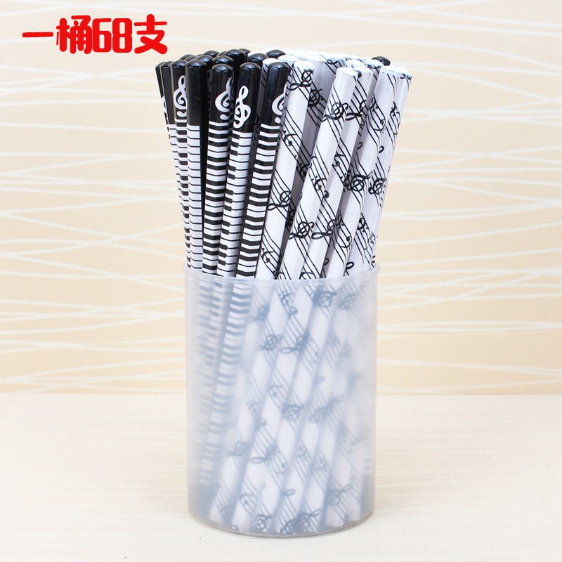 音符铅笔 学生铅笔 钢琴键盘音乐文具铅笔 三角形铅笔 六角形铅笔