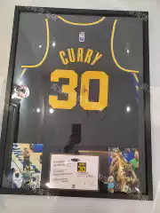 [Includes Jersey] Curry Warriors Signed Jersey Framed in a Photo Frame, Jersey Frame Collection, Birthday Gift