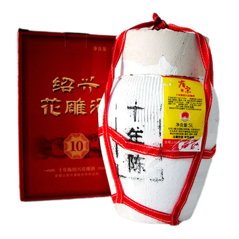 正宗会稽山唐宋十年陈绍兴花雕酒5L半干型箱装绍兴黄酒原浆加饭酒