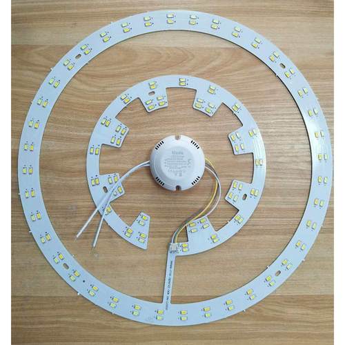 吊扇灯36瓦LED灯盘38大板吸顶灯三色灯泡吸顶灯改造灯片圆形灯芯