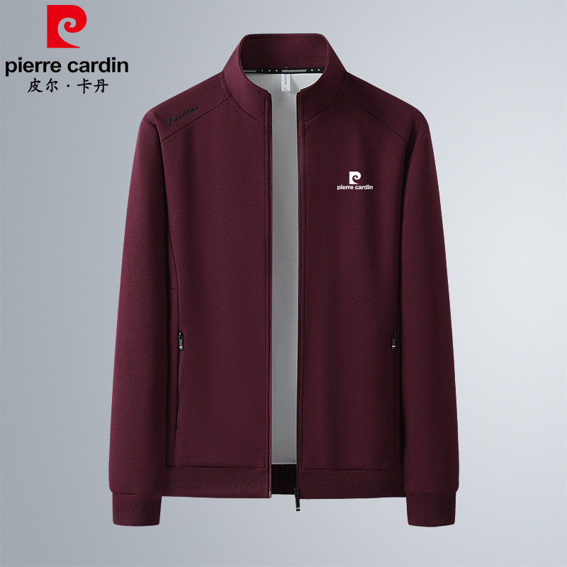 皮尔卡丹高档男士立领夹克中老年爸爸装休闲时尚运动外套大码宽松,男装,中老年上装,淘宝优惠券,粉丝福利购,淘宝优惠卷