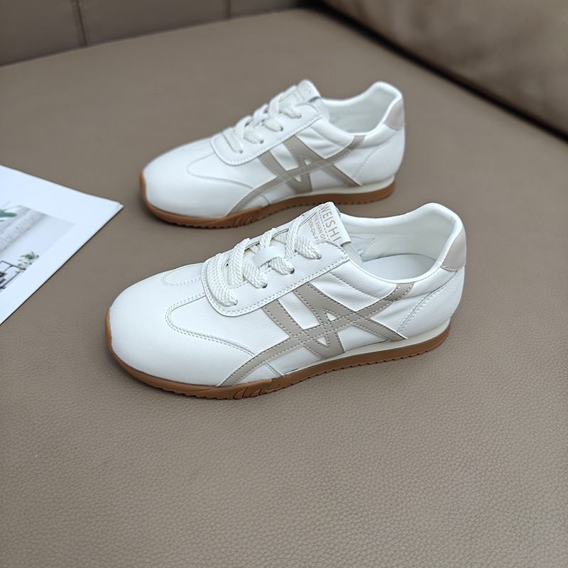 运动真皮小白鞋女休闲跑步鞋百搭