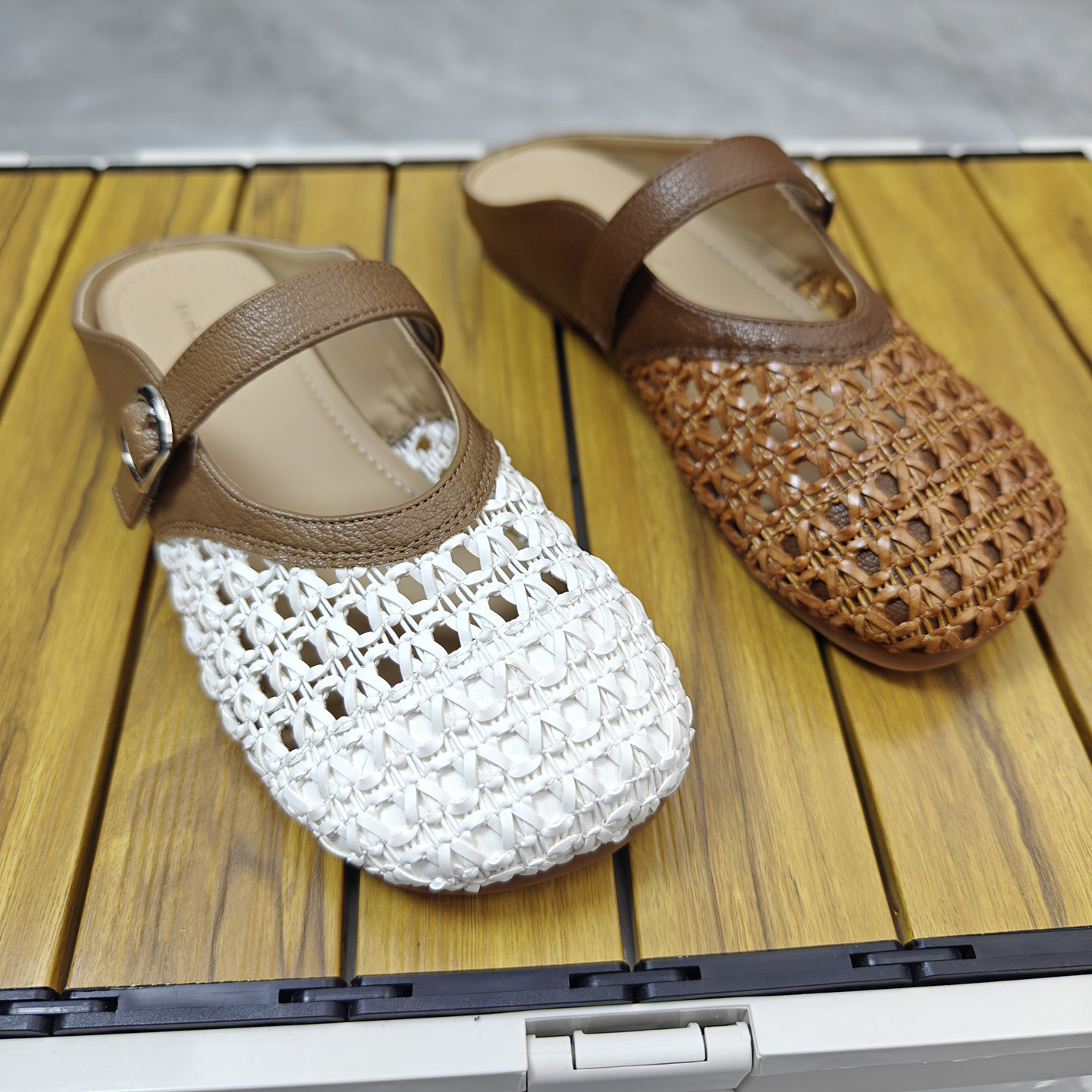 平底法式包头半拖鞋外穿女鞋2026新款网面一脚蹬透气舒适软底凉拖,女鞋,包头拖,淘宝优惠券,粉丝福利购,淘宝优惠卷