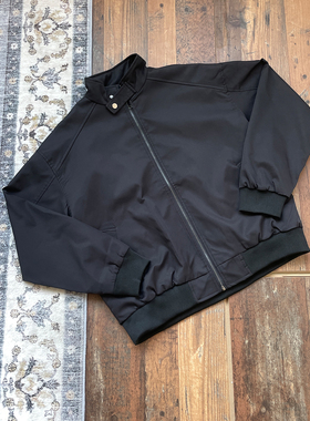 WHOA HA!复古蟒纹皮教练夹克宽松立领飞行员外套黑色百搭