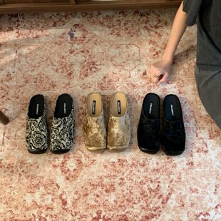 Okleibo 新款韩式包头拖鞋女外穿厚底防滑一脚蹬懒人鞋百搭日常女