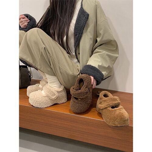 SHOE-REN毛绒勃肯鞋女秋