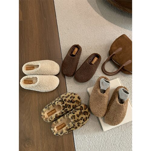 SHOE-REN厚底加绒毛毛包