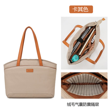 新款电脑包手提女适用苹果macbook华为matebook16联想小新15华硕pro15.6寸戴尔14公文包16英寸大容量笔记本包