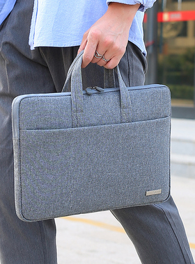 新款笔记本电脑手提包适用华为matebook联想华硕pro15.616寸ipad内胆公文包macbook13男款收纳包女士笔记本包