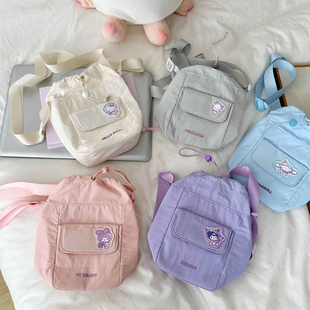 三丽鸥正版 授权抽绳斜挎包可爱卡通休闲百搭玉桂狗凯蒂猫背包