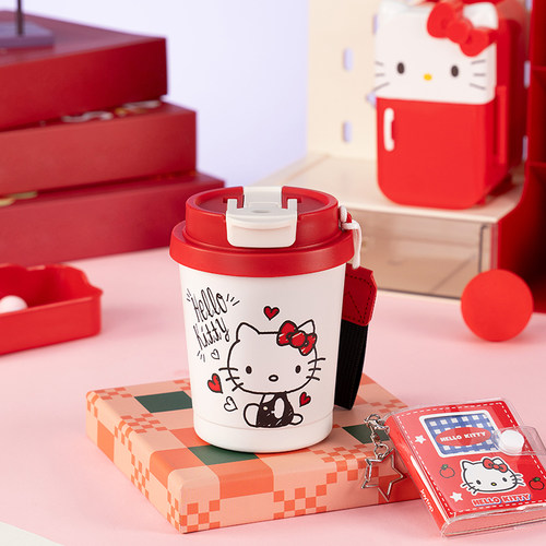 三丽鸥正版凯蒂猫家族系列咖啡保温杯260ml便携杯子美乐蒂玉桂狗