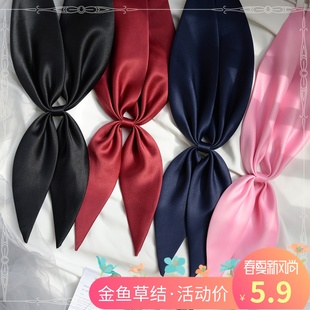 金鱼草结免打领花纯色水手服JK制服领结女三角巾甜美关东襟蝴蝶结