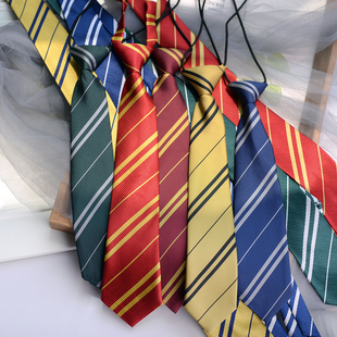 ins英伦学生百搭潮 免打款 领带条纹衬衫 学院风徽章jk制服配饰短款