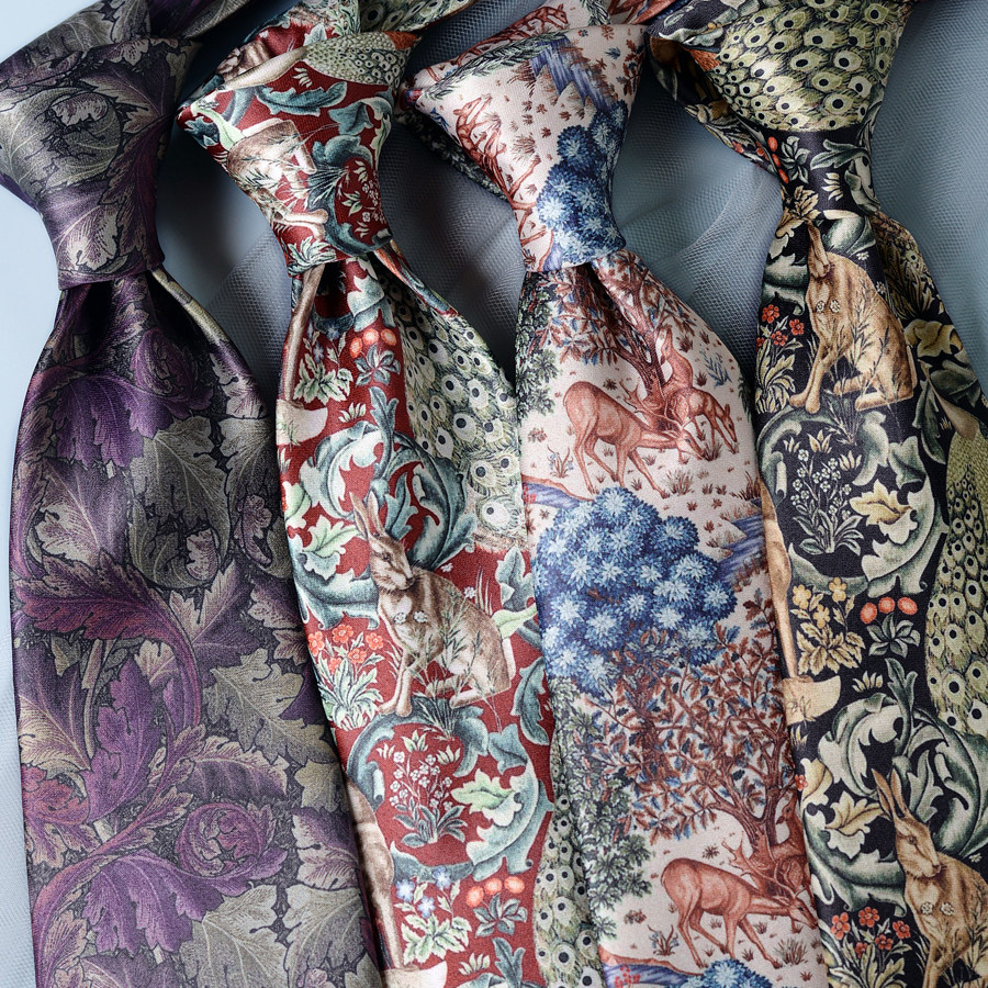 复古花纹男士商务休闲领带