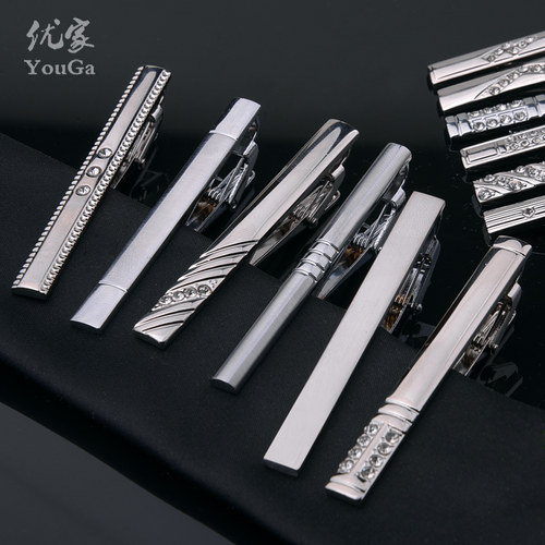 简约银色韩版高品质正品潮领带夹