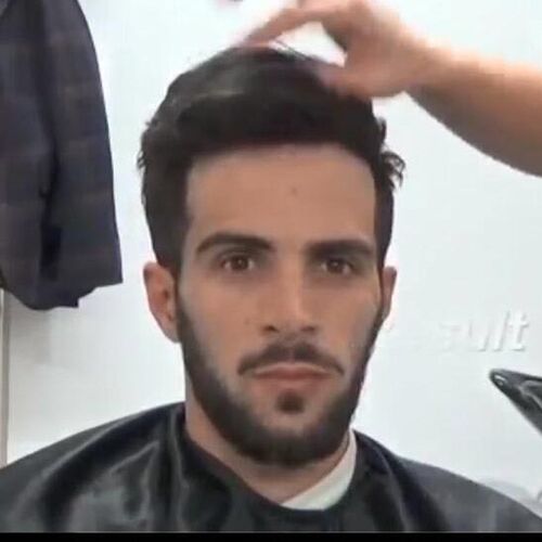 black hair wig wig trade men female small volume in dark bro