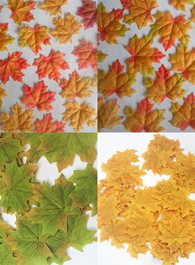 2016 100 Pcs Fall Fake Silk Leaves Wedding Favor Autumn Mapl