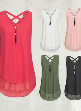 summer women chiffon tank top plus size 5XL Blouse T-shirt