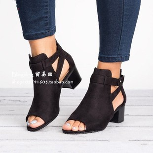 Woman Sandals Summer Pumps High Heels Shoes Plus Size 35-43