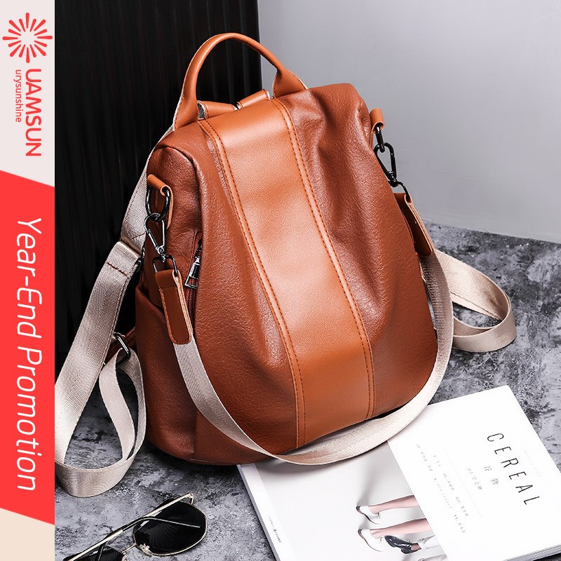 women fashion school bags travel laptop bag boy PU backpack