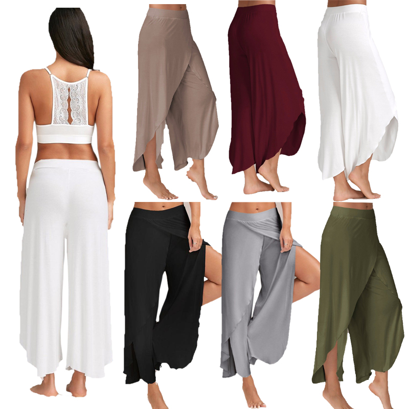 现货 跨境电商速卖通亚马逊欧美热卖运动健身瑜伽裤阔腿裤