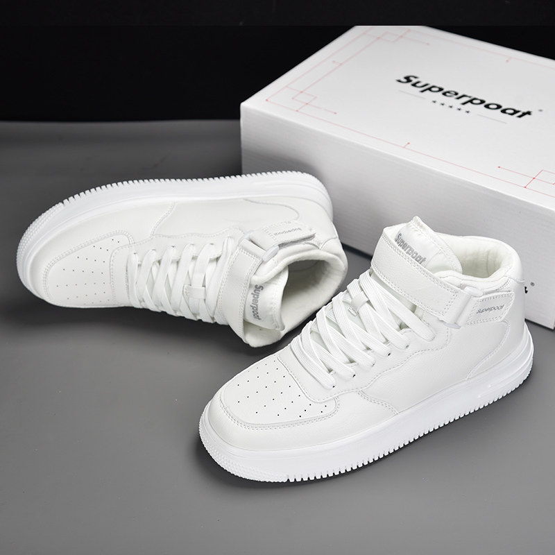 2026新款春季男鞋高帮板鞋男女学生韩版百搭潮轻便运动休闲小白鞋,流行男鞋,休闲板鞋,淘宝优惠券,粉丝福利购,淘宝优惠卷