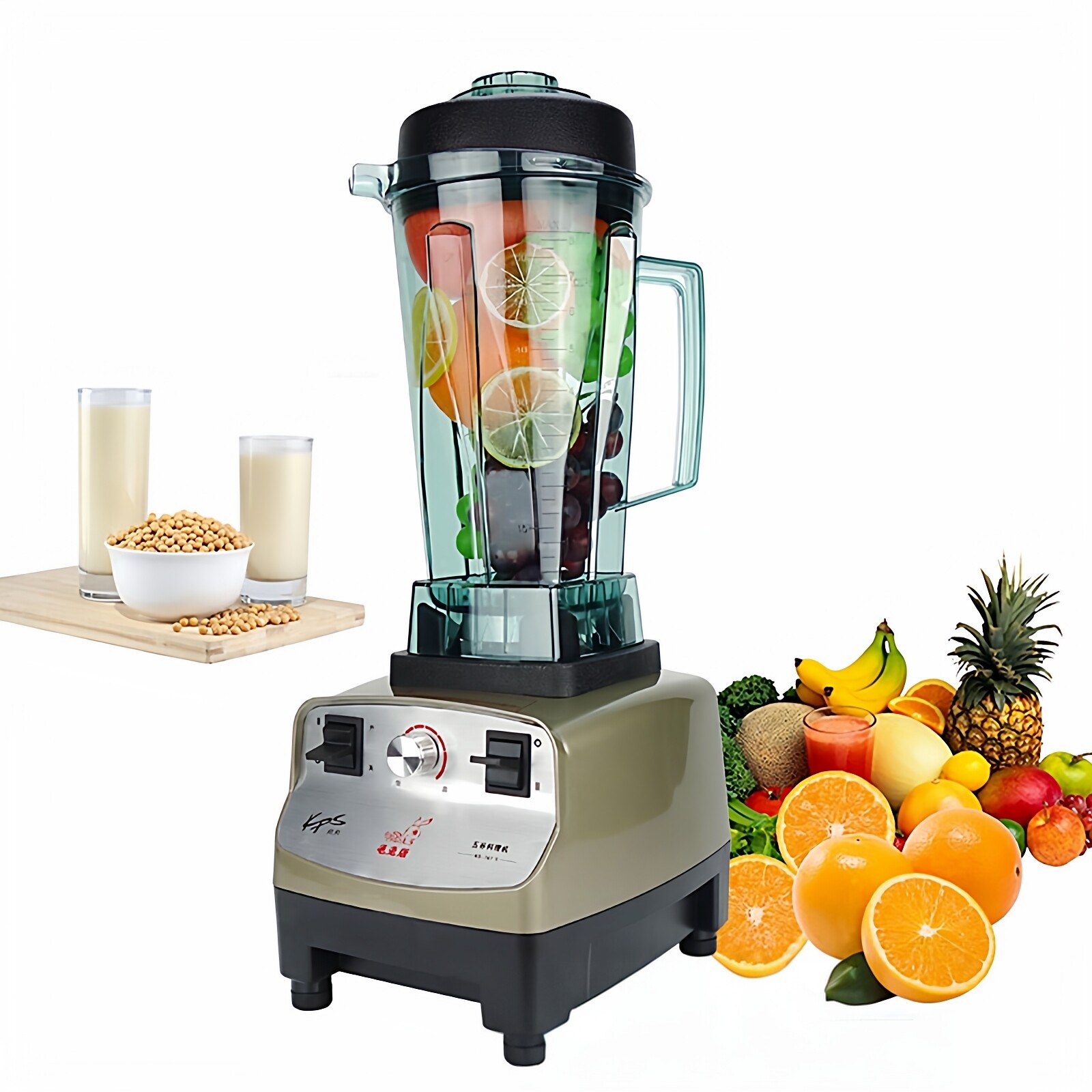祈和龟兔版ks767II沙冰机商用奶茶店果汁榨汁碎冰搅拌破壁料理机