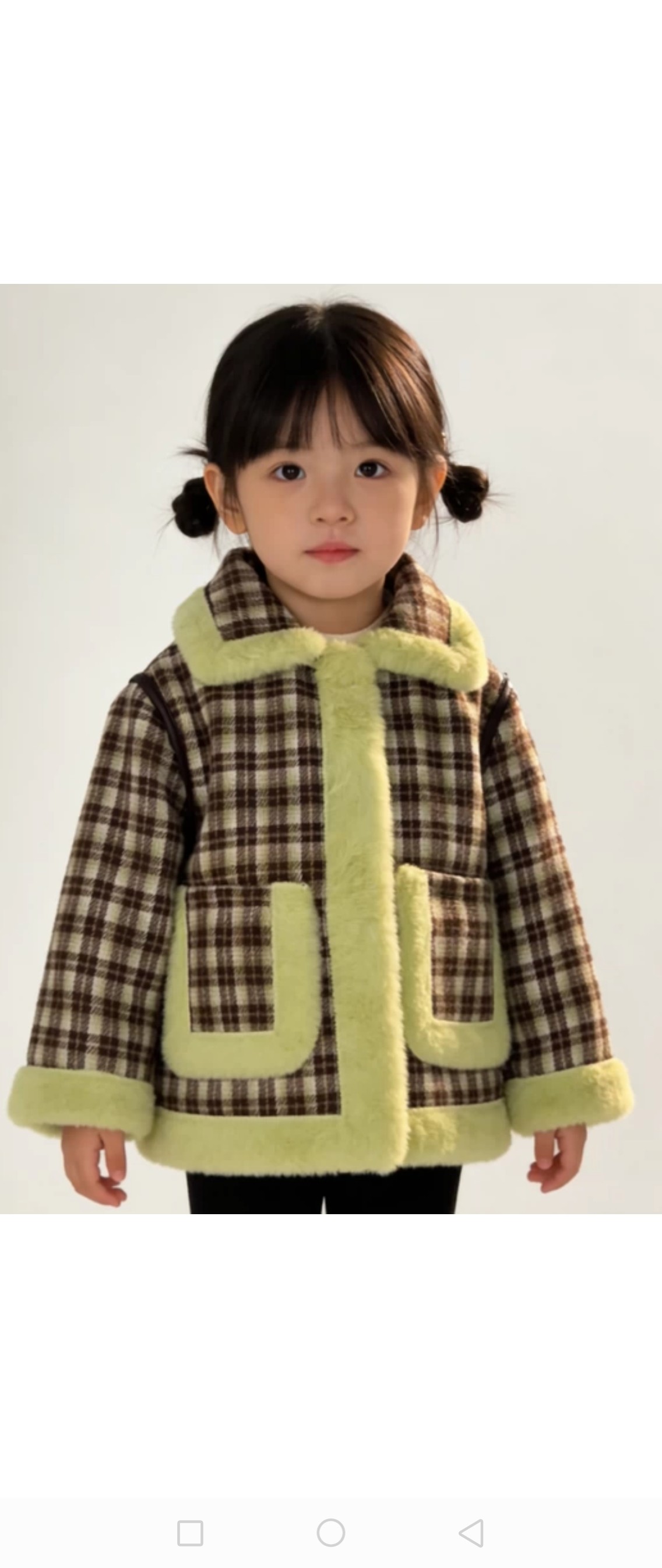 儿童女童小香风外套加绒冬款格子外套大衣,童装/婴儿装/亲子装,普通外套,淘宝优惠券,粉丝福利购,淘宝优惠卷