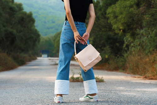 hobo手工真皮单肩百搭托特包