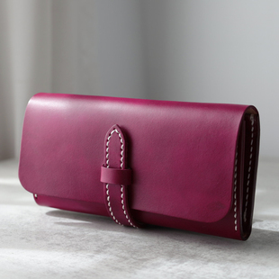 钱包Ariel LINEAR真皮女士钱包扣条风琴长款 切線派 TANGENT