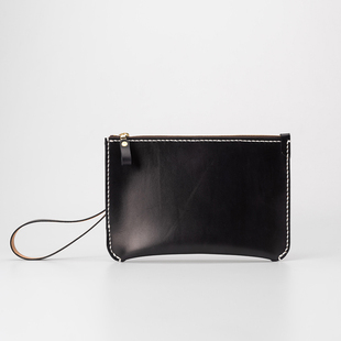 多功能手拿包 arch 手缝植鞣真皮女士皮包 切線派