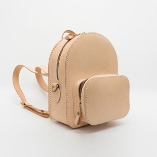 2019切線派TANGENT 手工皮真女士背包复古双肩包书包小号 LINEAR