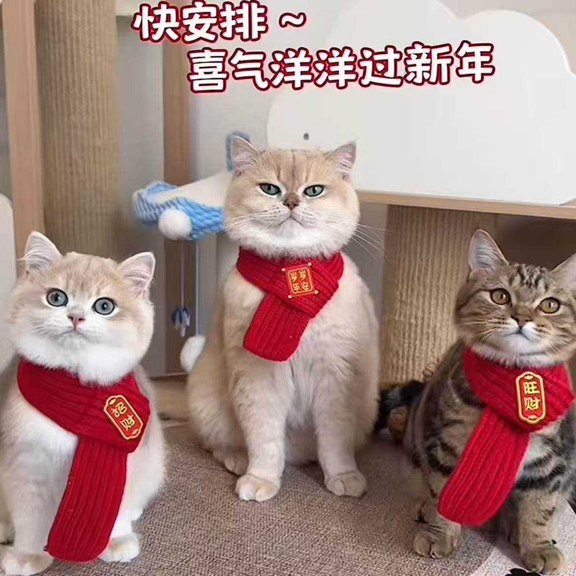 猫咪狗狗围脖新年宠物配饰装饰围巾红色可爱毛线保暖针织小狗喜庆,宠物/宠物食品及用品,围巾/口水巾,淘宝优惠券,粉丝福利购,淘宝优惠卷