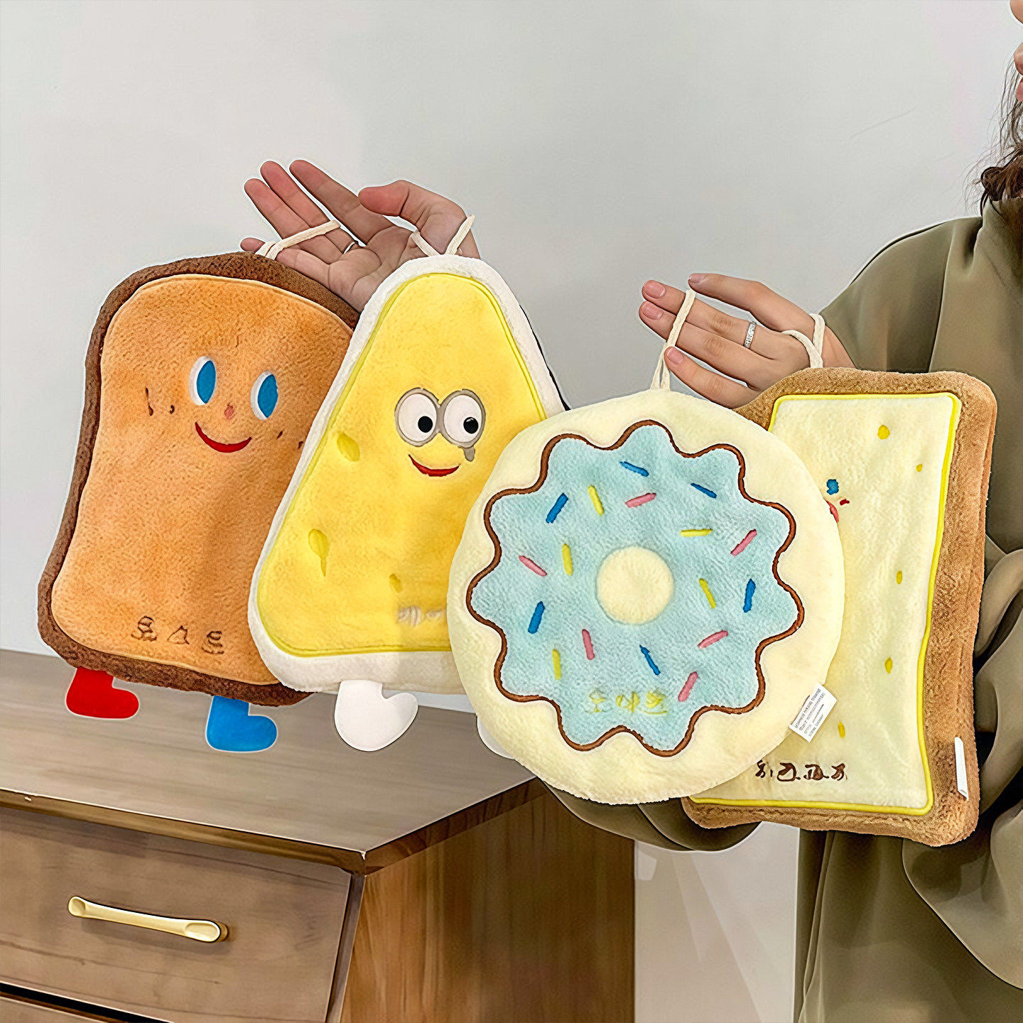 可爱擦手巾挂式吸水加厚卫生间卡通擦手帕毛巾洗手小方巾厨房抹布,家庭/个人清洁工具,厨房擦手巾,淘宝优惠券,粉丝福利购,淘宝优惠卷