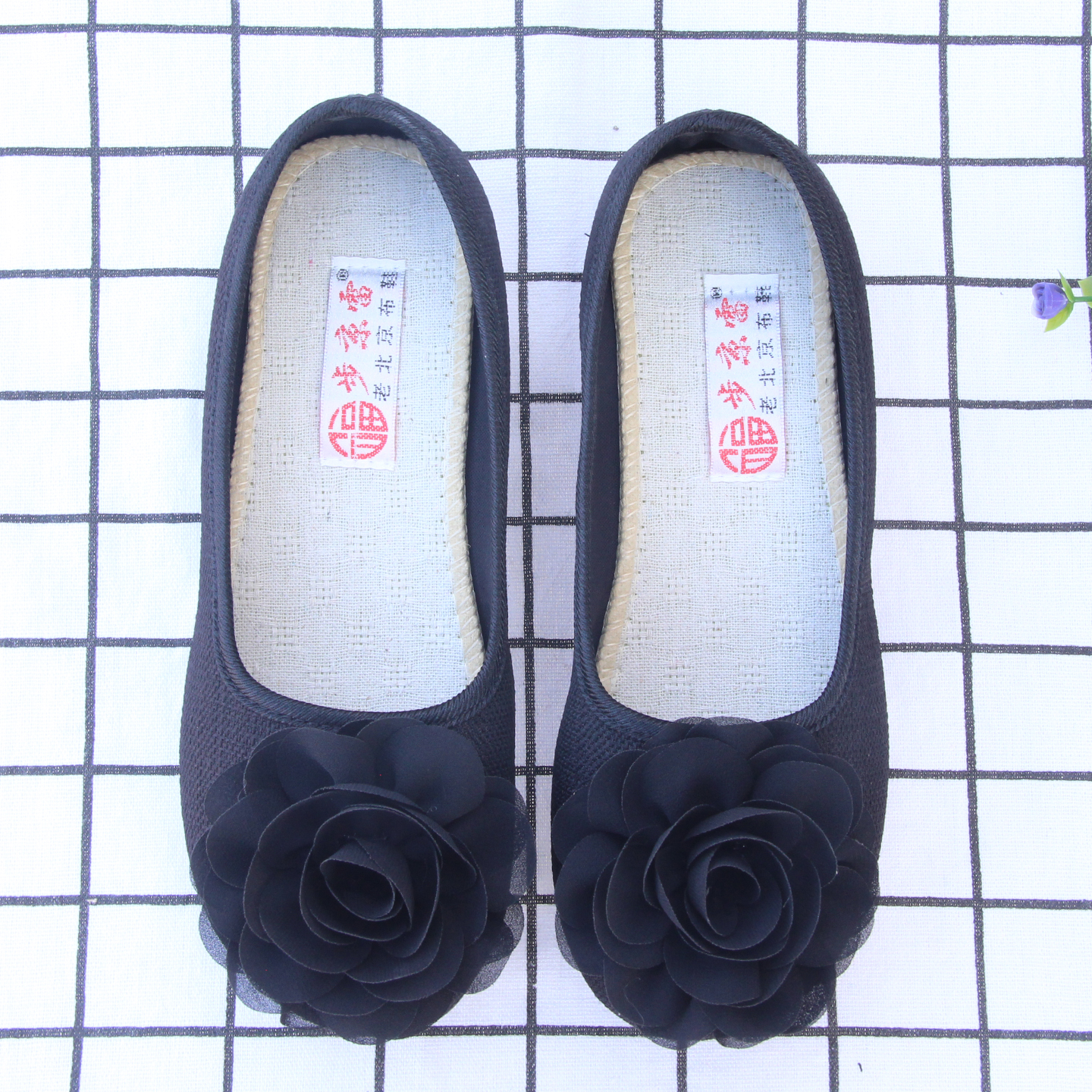 工作鞋女黑色浅口低跟软底单鞋