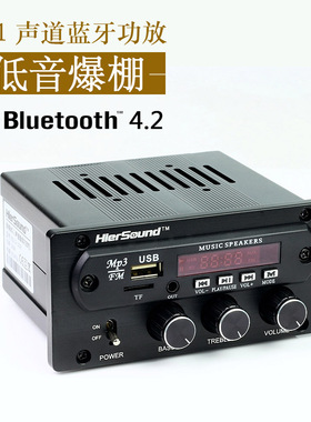 包邮2.1声道HIFI大功率D类功放APE无损WAV发烧FLAC蓝牙U盘收音机