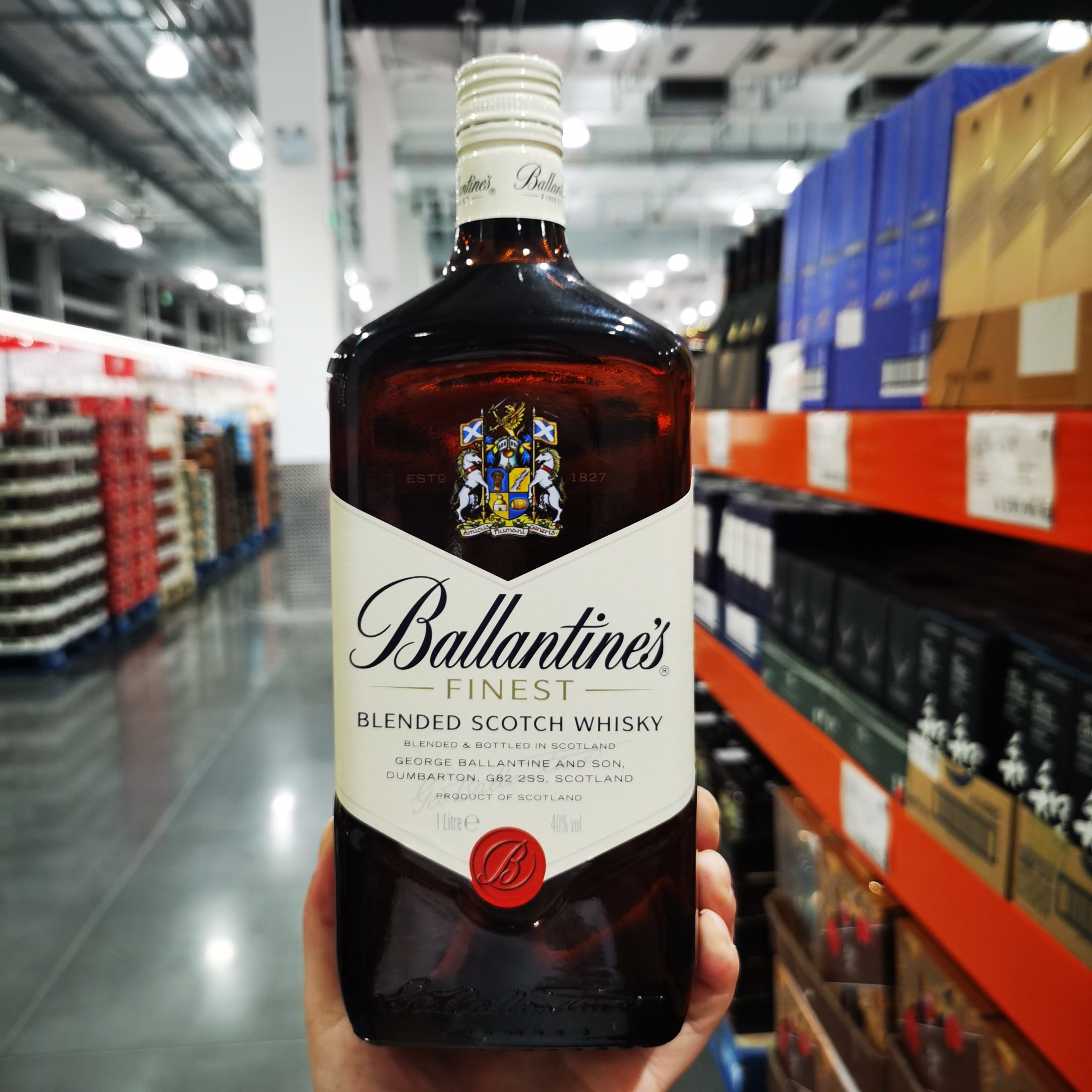Costco代购 百龄坛特醇苏格兰威士忌酒1L*1瓶