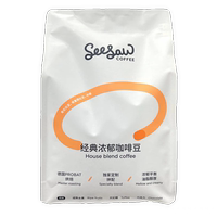 seesaw经典浓郁100%阿拉比卡深度烘培太妃糖巧克力风味咖啡豆
