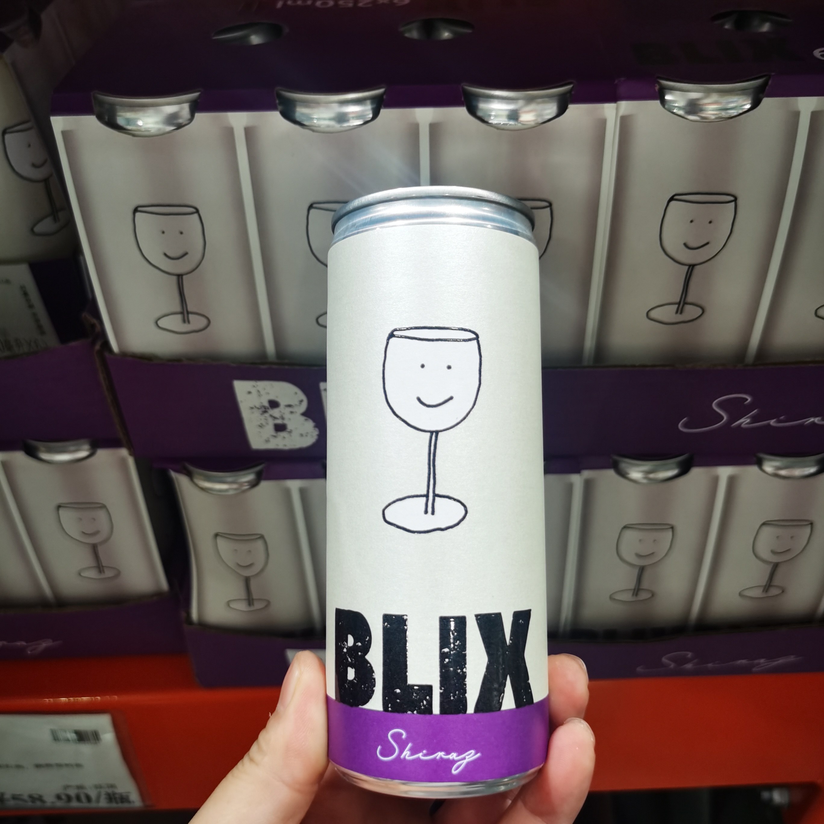 开市客 BLIX西拉红葡萄酒250mlx6听聚会小酌露营红酒