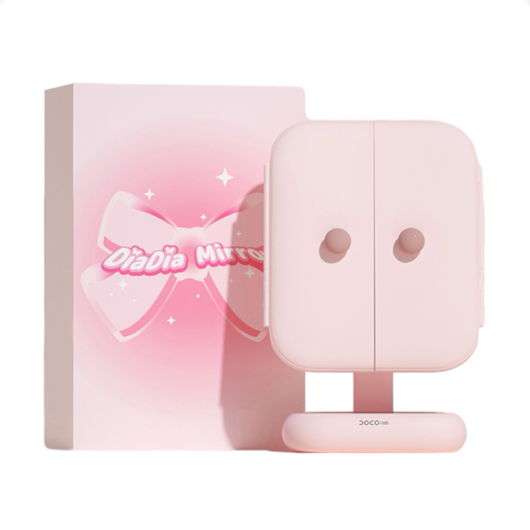 开市客代购DOCO LAB嗲嗲化妆镜led灯台式桌面梳妆镜美妆镜贝壳镜