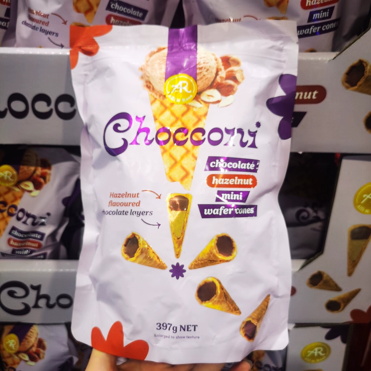 开市客 泰国进口迷你脆筒巧克力威化筒巧克力夹心饼干休闲零食