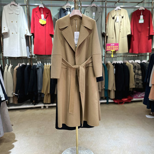 毛呢外套DE2700 显瘦时尚 双面羊绒大衣女2025秋冬新款 羊毛宽松长款
