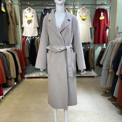 3QR双面羊绒大衣长款羊毛外套