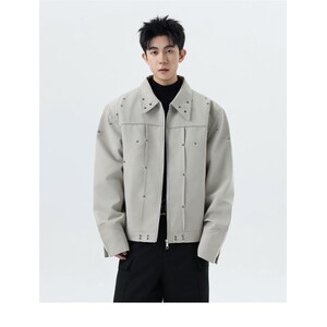 新款 港风1404-1-9108-p100 冲锋衣时尚 简外套约休闲图片