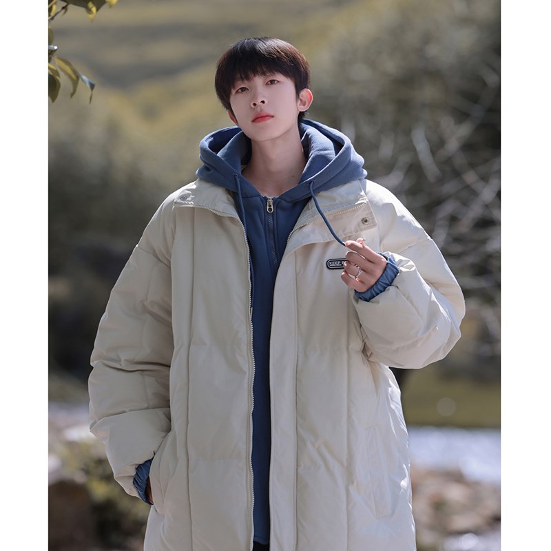 男女加厚新款棉服假两件港风棉外套1404-1-MY9339-P65，男装棉衣，星座1404-2