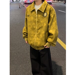 休闲男装新品港风c冲锋衣多巴胺穿高档皮衣1404-2-7890-p85图片