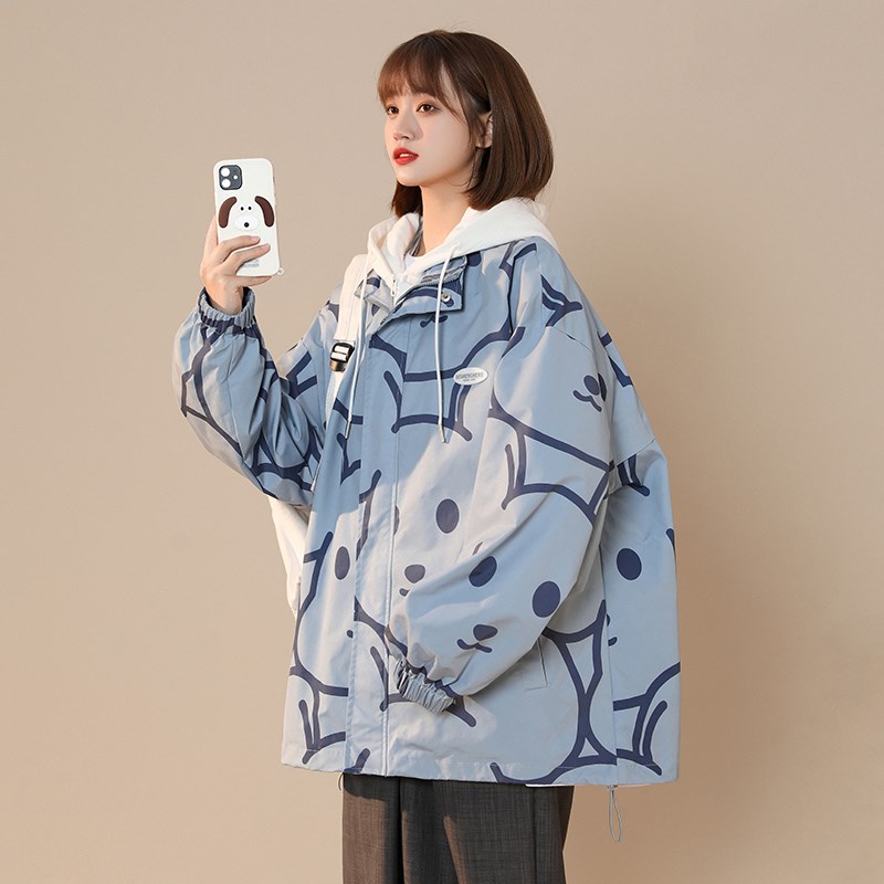 1404-1-k2228-P75男女百搭新款港风中性款外套休闲大码，女装短外套，星座1404-2