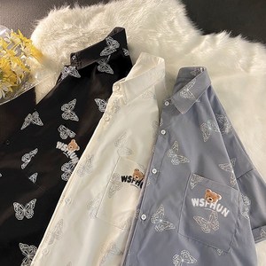 休闲男女装新品精品 港风衬平铺风衬衫1404-1-C33-p53图片